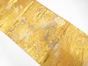 平安人物に屋敷風景模様織り出し袋帯